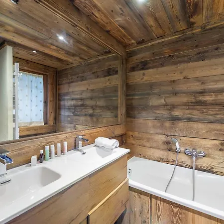 Domek alpejski Somptueux Baron Vue.jaccuzi.4 Mn A Pied Au Centre Megève