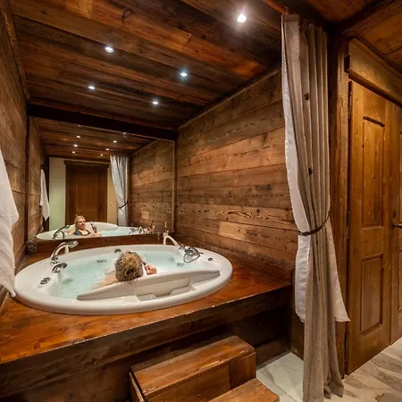 Chalet Somptueux Baron Vue.jaccuzi.4 Mn A Pied Au Centre Megève