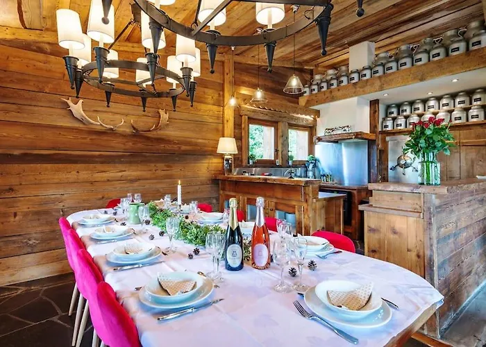 Chalet Somptueux Baron Vue.jaccuzi.4 Mn A Pied Au Centre Megève